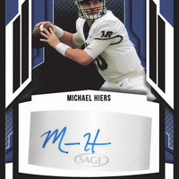 Michael Hiers 2024 SAGE ROOKIE Autograph Card #A-MH