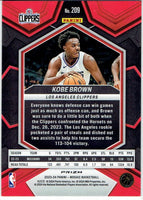 Kobe Brown 2023 2024 Panini Mosaic Green Series Mint Rookie Card #209
