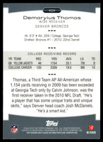 Demaryius Thomas 2010 Topps Platinum Series Mint ROOKIE Card #101
