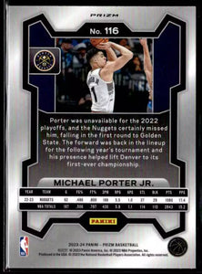 Michael Porter 2023 2024 Panini Prizm Green Series Mint Card #116