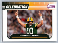 Jordan Love 2024 Score Celebration PINK Series Mint Card #C-JLE
