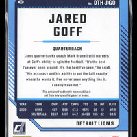 Jared Goff 2024 Panini Donruss Threads Series Mint Insert Card #DTH-JGO