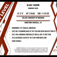 Blake Corum 2024 SAGE Hit Next Level Black Series Mint Card #86