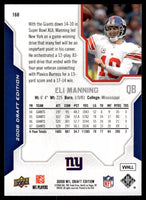 Eli Manning 2008 Upper Deck Draft Edition Series Mint Card #168
