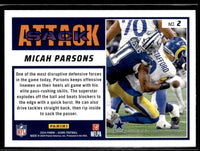 Micah Parsons 2024 Score Sack Attack Series Mint Card #2
