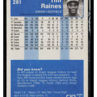 Tim Raines 1984 Fleer Series Mint Card #281