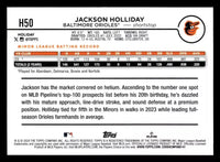 Jackson Holliday 2024 Topps Holiday Series Mint Rookie Card #H50
