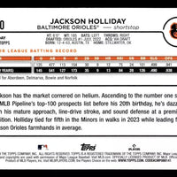 Jackson Holliday 2024 Topps Holiday Series Mint Rookie Card #H50