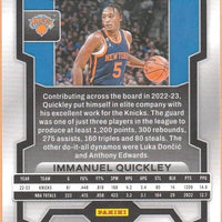 Immanuel Quickley 2023 2024 Panini Prizm Green Series Mint Card #33