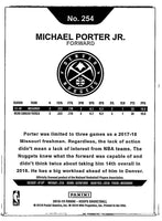 Michael Porter Jr. 2018 2019 Panini NBA Hoops Series Mint Rookie Card #254
