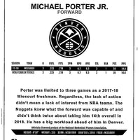 Michael Porter Jr. 2018 2019 Panini NBA Hoops Series Mint Rookie Card #254