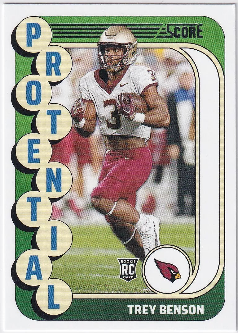 Trey Benson 2024 Panini Score Protential Series Mint Rookie Card #24