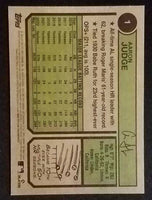 Aaron Judge 2023 Topps Heritage New AL Home Run King Card #1
