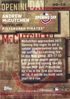 Andrew McCutchen 2018 Topps Opening Day Insert Series Mint Card #OD-15
