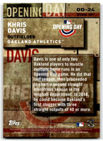 Khris Davis 2018 Topps Opening Day Series Mint Card  #OD-24
