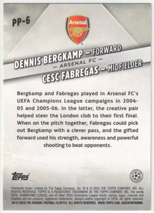 Dennis Bergkamp Cesc Fabregas 2022 2023 Topps Uefa Premium Partnerships Series Mint Card  #PP-6