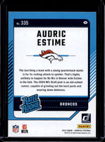 Audric Estime 2024 Donruss Rated Rookie Series Mint Card #335
