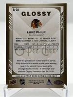 Luke Philp 2023 2024 Upper Deck O-Pee-Chee Glossy Gold Mint Card #R-35
