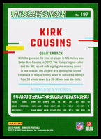 Kirk Cousins 2023 Donruss Series Mint Card #197
