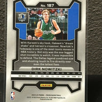 Dirk Nowitzki 2023 2024 Panini Prizm Cracked Ice Series Mint Card #187