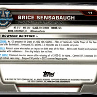 Brice Sensabaugh 2022 Bowman Chrome University 1st Bowman Card #11