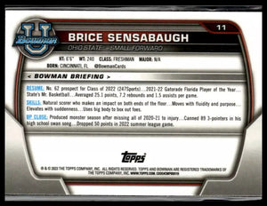 Brice Sensabaugh 2022 Bowman Chrome University 1st Bowman Card #11