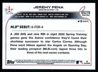 Jeremy Pena 2022 Topps Update Series Mint Card #US276
