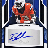 Isaiah Johnson 2024 SAGE ROOKIE Autograph Card #A-IJ