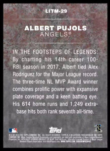 Albert Pujols 2018 Topps Legends In The Making Series Mint Card #LITM29