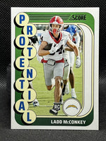 Ladd McConkey 2024 Panini Score Protential Series Mint Rookie Card #1
