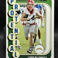 Ladd McConkey 2024 Panini Score Protential Series Mint Rookie Card #1