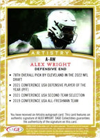 Alex Wright 2022 SAGE Artistry Autograph Series Mint Rookie Card #A-AW
