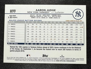 Aaron Judge 2024 Topps Holiday Series Mint Card  #H99