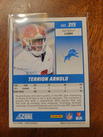 Terrion Arnold 2024 Panini Score Green Series Mint Rookie Card #315
