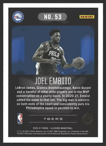 Joel Embiid 2020 2021 Panini  Illusions Series Mint Card #53