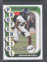 Quinyon Mitchell 2024 Panini Score Protential Series Mint Rookie Card #20
