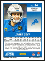 Jared Goff  2024 Panini Score Series Mint Card #94
