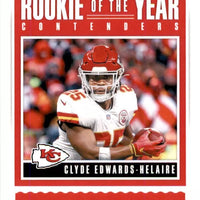 Clyde Edwards-Helaire 2020 Panini Contenders Rookie of the Year Series Mint Card #RY-CEH