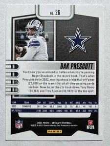 Dak Prescott 2023 Panini Absolute Series Mint Card #26