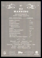 Eli Manning 2009 Topps Mayo Silver Series Mint Card #87

