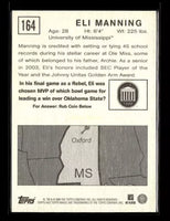 Eli Manning 2009 Topps Magic Series Mint Card #164
