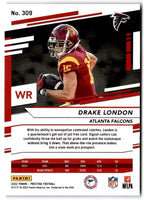 Drake London 2022 Panini Prestige Series Mint Rookie Card #309
