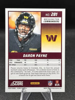 Daron Payne 2024 Panini Score Green Series Mint Card #281
