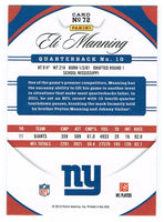 Eli Manning 2012 Certified Series Mint Card #72
