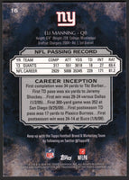 Eli Manning 2014 Topps Inception Series Mint Card #16
