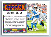 Maxx Crosby 2024 Score Sack Attack Series Mint Card #4
