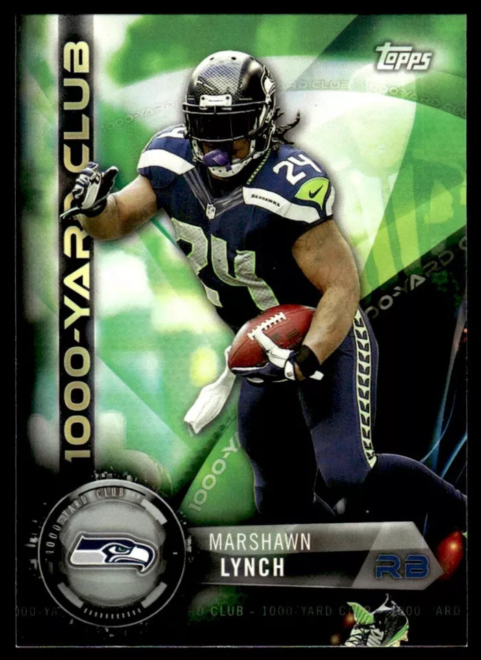 Marshawn Lynch 2015 Topps 1000 Yard Club Series Mint Card #1KYC-ML