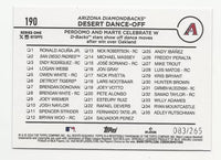 MARTE/PERDOMO 2024 Topps Foilboard Diamondbacks Card 190 Only 265 made
