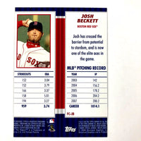 Josh Beckett 2008 Topps Opening Day Flapper Card Series Mint Card #FC-JB
