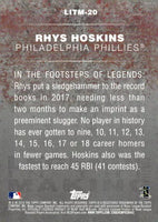 Rhys Hoskins 2018 Topps Legends in the Making Series Mint Card #LITM-20
